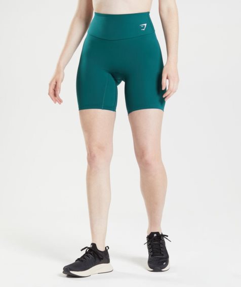 Women's Gymshark Training Cycling Shorts Turquoise | CA N15307